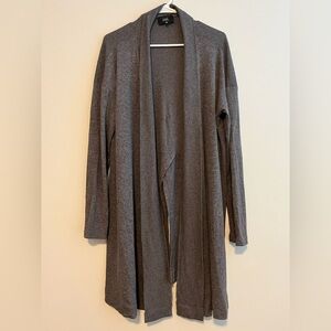 Anthropologie COA Light Grey Duster Sweater XL